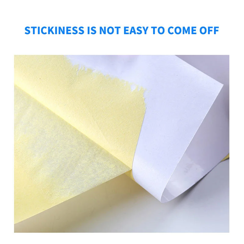 Adhesive Sticker Label Paper Sheet A4 Size Glossy or Matte Backside Yellow Type for Inkjet or Laser Printing