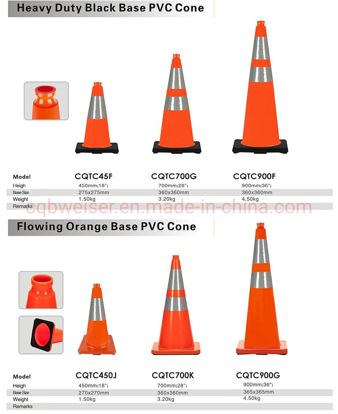 Hohe Sichtbarkeit Verkehrswarnung Straßenverkehrssicherheit PVC Orange Straßenkegel