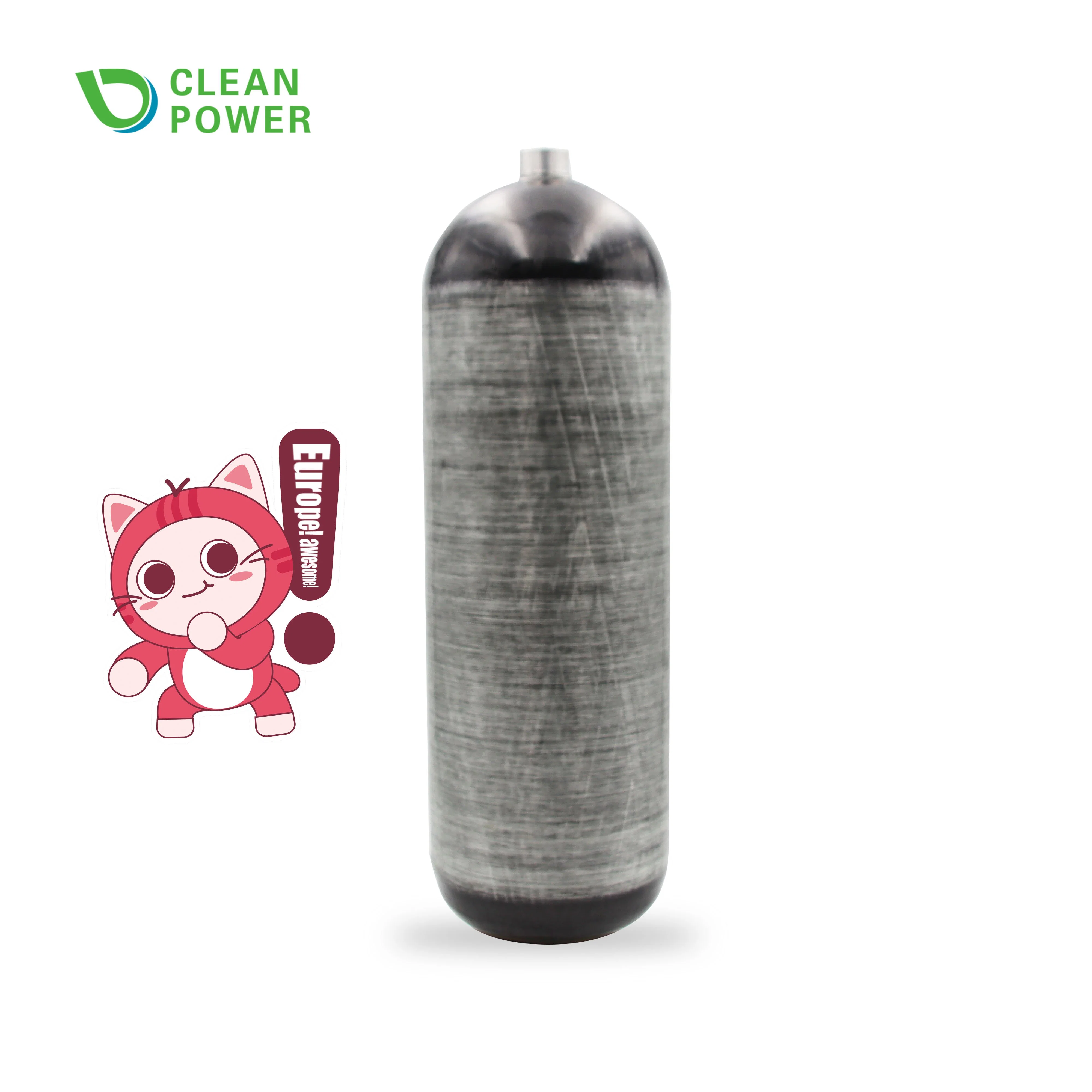 6.8L CE Carbon Fiber Air Cylinder Fire Escape Rescue Air Breathing Empty Bottle