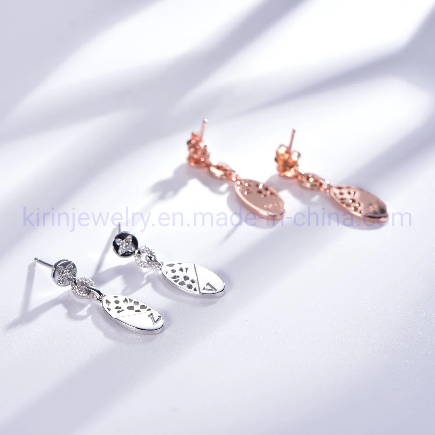 Rose Gold Earrings Women Gold Plated 925 Sterling Silver Earrings Drop Earrings for Wome