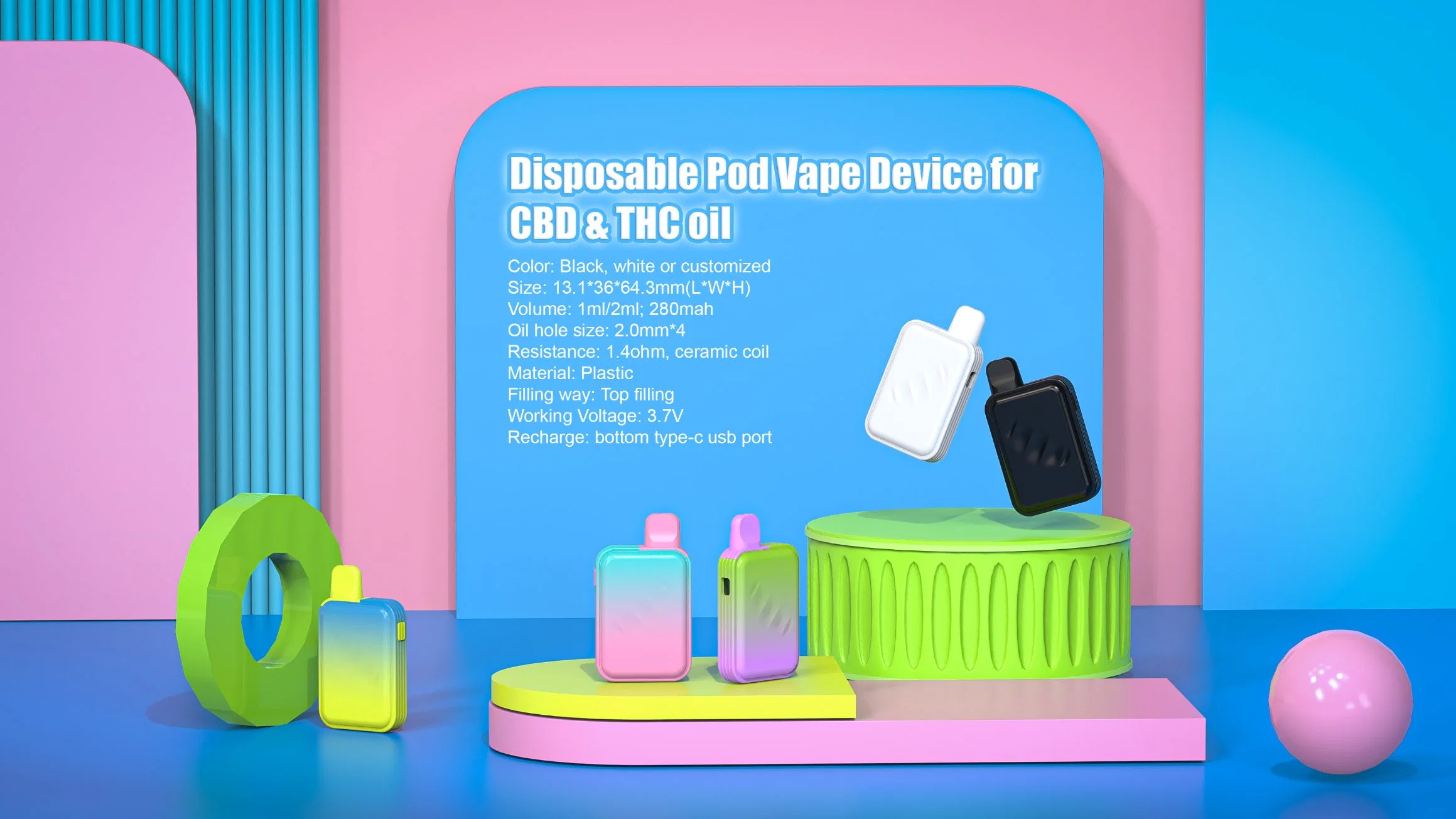 E Cig Accessories D8 /Hhc/Thco Edible Gummies in Stock in USA Warehouse Disposable E Cigarette Empty Rechargeable Vape Pen 2ml 1ml Vape Cartridge Box
