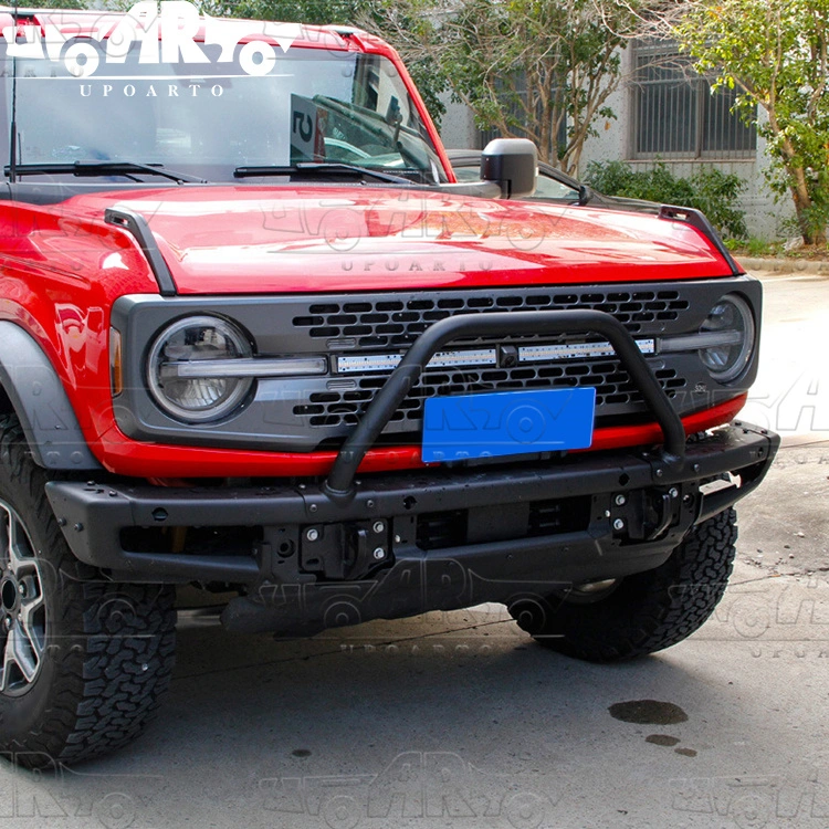 Fábrica Atacado preto brilhante pára-choques dianteiro Bull Bar para Ford Bronco Steel, 2021 anos ou mais