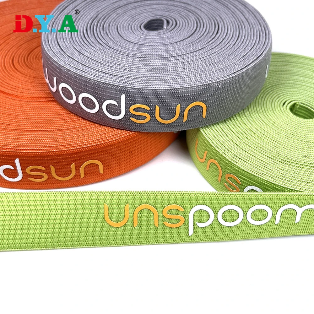 Eco-Friendly Material Ployester Crochet Elastic Printing Color Knitted Elastic for DIY Sewing