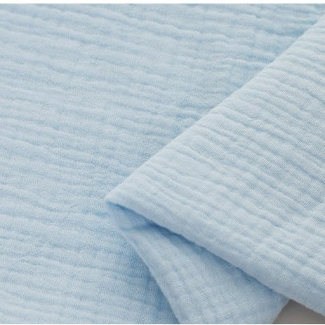 Eco Friendly 100% Cotton Safe Double Layers Soft Baby Children Crinkle Gauze Muslin Crepe Fabric, Garment Fabric, Home Textile