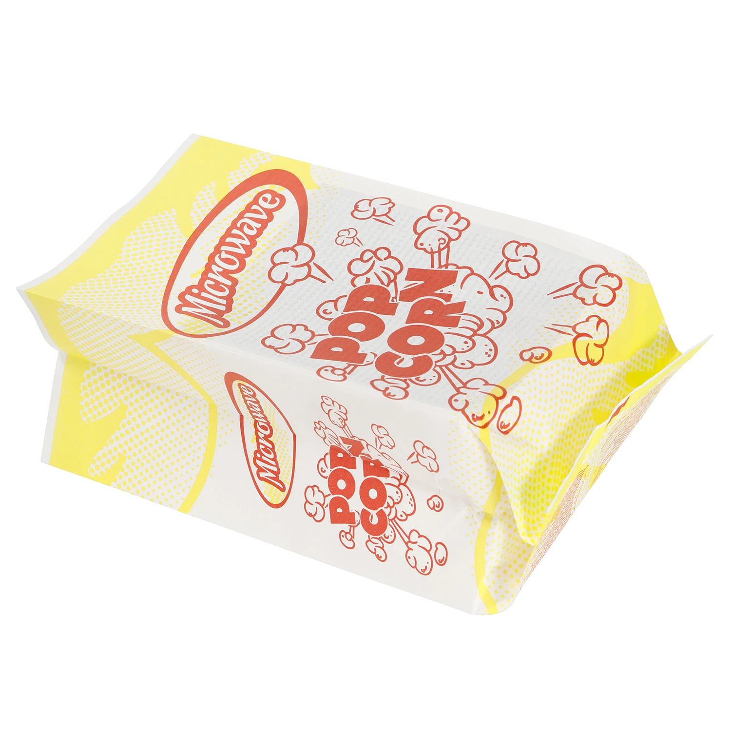 Wholesale Folding Security Seal Custom Food Gradepaper with Reflective Film Biodegradable Microwave Popcorn Paper Bag