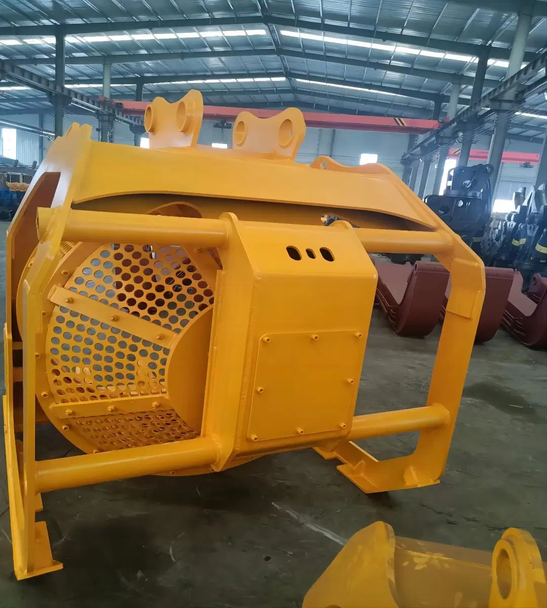 Heavy-Duty Construction Machinery Parts with Rotating Screen Bucket