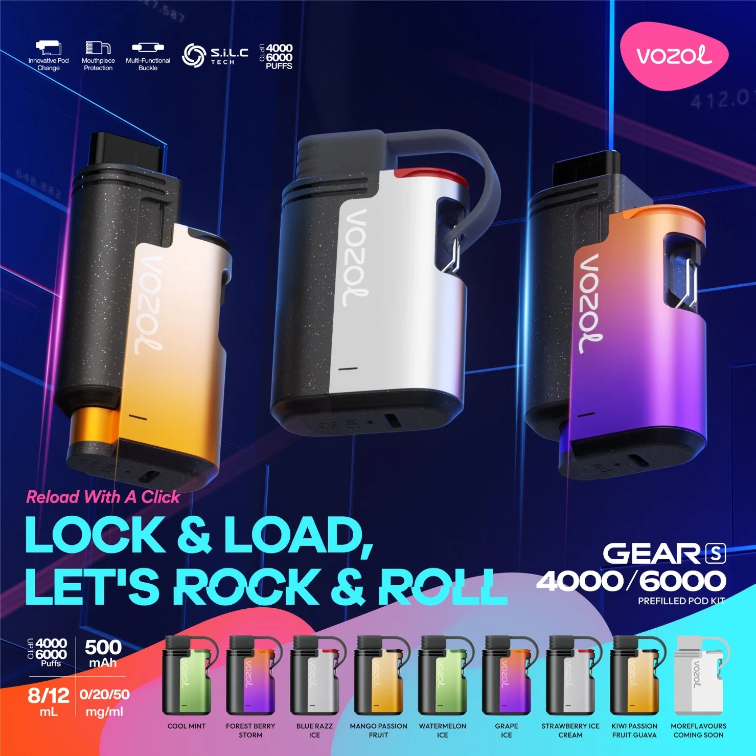 Vuzo L Gear 4000/6000 بوارف Bucket Zbood OEM ODM تركيا ميلون ستار باكمان 0% نيكوتين فينوفابي تلهف Vaporisers Disposable/Chargeable Vape