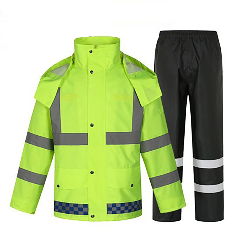 Wasserdichte Außenbekleidung Reflektierende Sicherheit Langer Mantel Arbeitsanzug Bergbau Arbeitskleidung Für Erwachsene