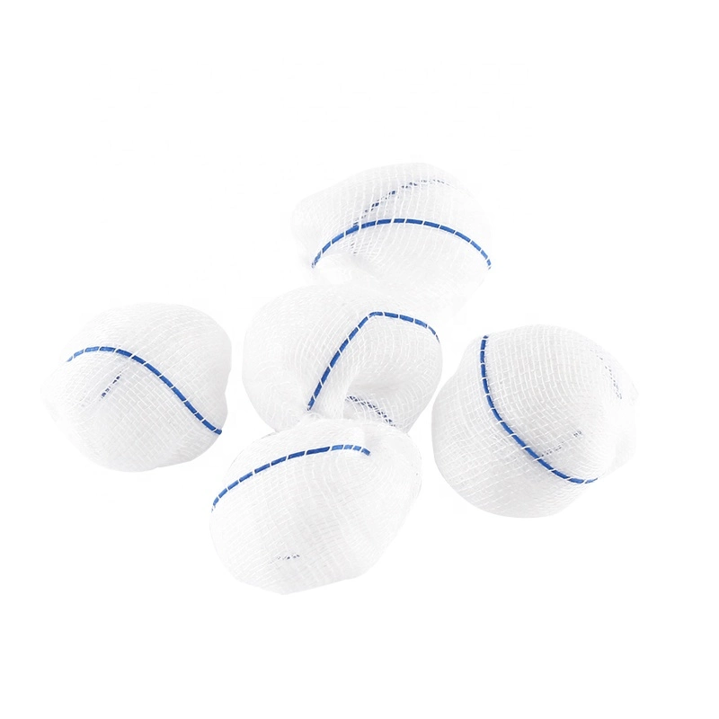 Hot Sale Custom CE Medical Disposable Promotion Surgical Xray Thread Sterile Gauze Balls for Wound