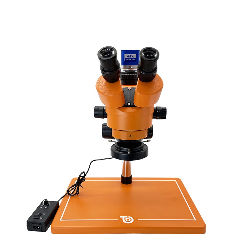 Foreign Trade Hot Selling Three Eye Stereoscopic Microscope HDMI Mobile Phone Maintenance Industry CCD Magnifying Glass Detection and Measurement Instrument