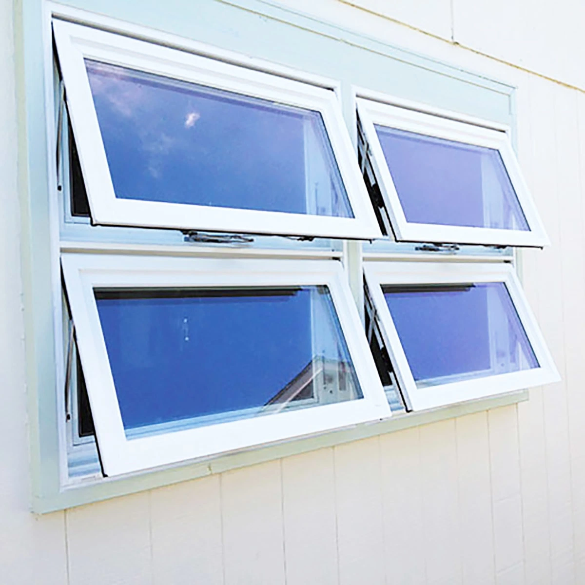 Aluminio resistente al agua Doble Glazd vidrio Casa de ventanas de salida