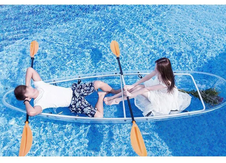 Customized Length 333cm Couple White Clear Boat on Sea