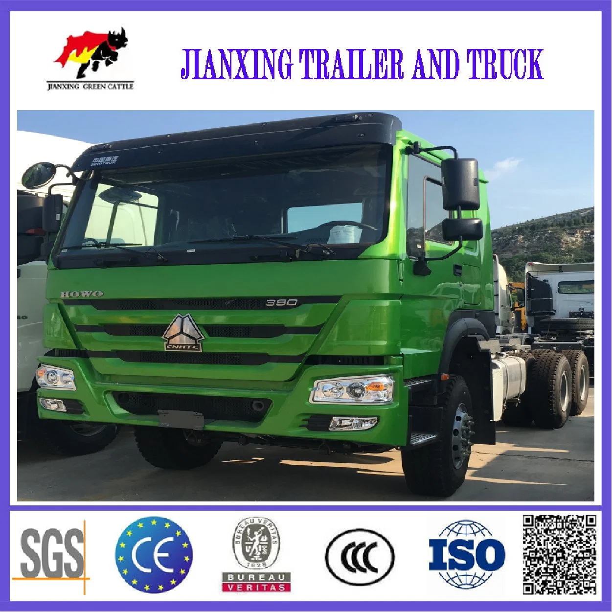 Sinotruk HOWO nueva 420 CV Euro 2 Manual 4X2 6X4 Diesel cabeza camión tractor para la venta