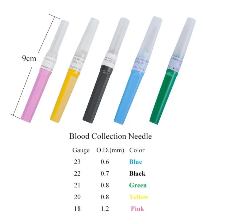 Medical Disposable Needle Vacuum Safety Butterfly Blood Sample Collection Needle Set