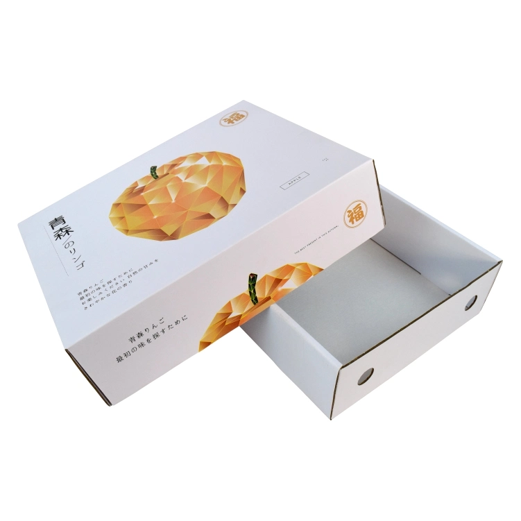 Seco personalizado Kiwi Banana manzana naranja Citrus frutas fresas cerezas cajas de embalaje de cartón ondulado de verduras frutas frutos caja de cartón Caja de regalo