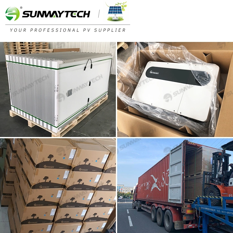 Sunway 60kW 80kw 100kw Solarmodul-System mit Marke Growatt Umrichter