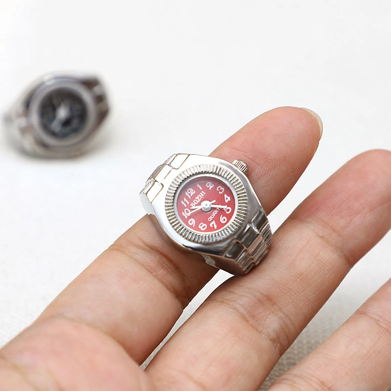 Mini Ring Ver Square Men's Vintage clásico figura octogonal Ver Moda Anillo de Estudiante Watch (CFWT-029)