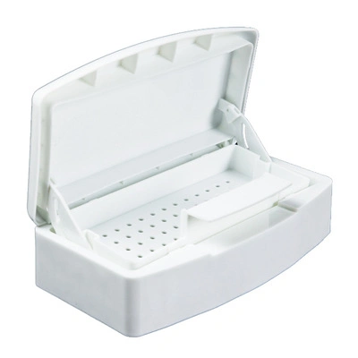 Caja de desinfección de caja de bandeja de organizador para Nail Nipper Tweezersr