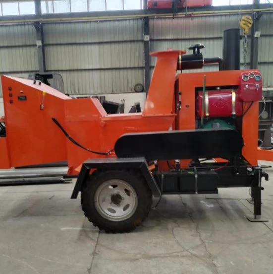 New Design Diesel Engine Wood Chips Tree Branches Wood Log Crusher Machine Wood Chipper Manufacturer 1~30 Tons Per Hour