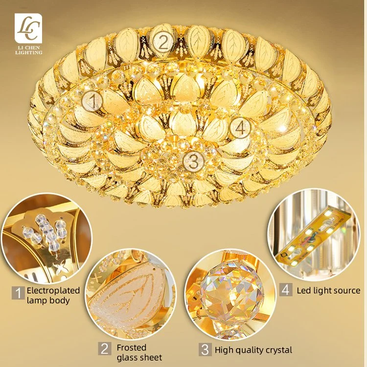 Modern Style Lighting Decorative Living Room Dining Room Glass Crystal LED Ceiling Lamp