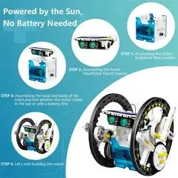 13 in 1 Solar Powered Robots Science Intelligent Assembling Engineering Educational Toys for Kids