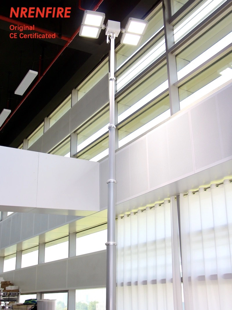 Fire Truck Mounted Pneumatic Telescopic Mast Light Tower-6m Height (7.5m, 9m, 12m available)