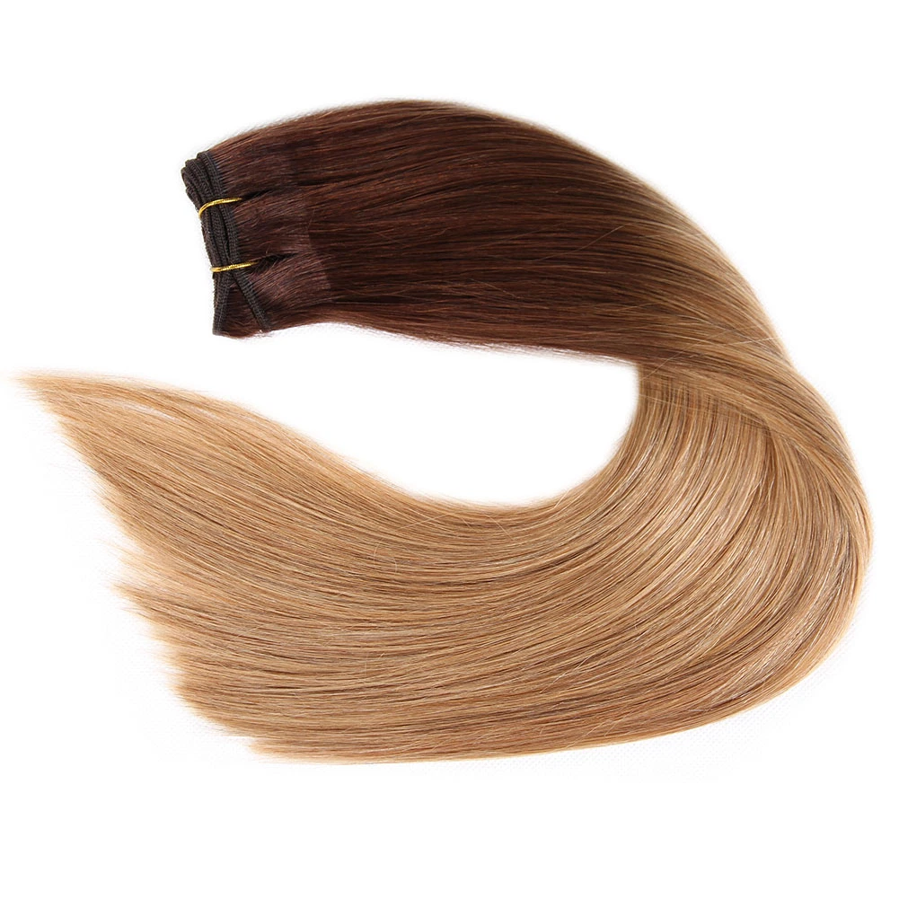Seidig Gerade Ombre Farbe Brasilianische Haarweben 100% Remy Human Haare Werden Gew