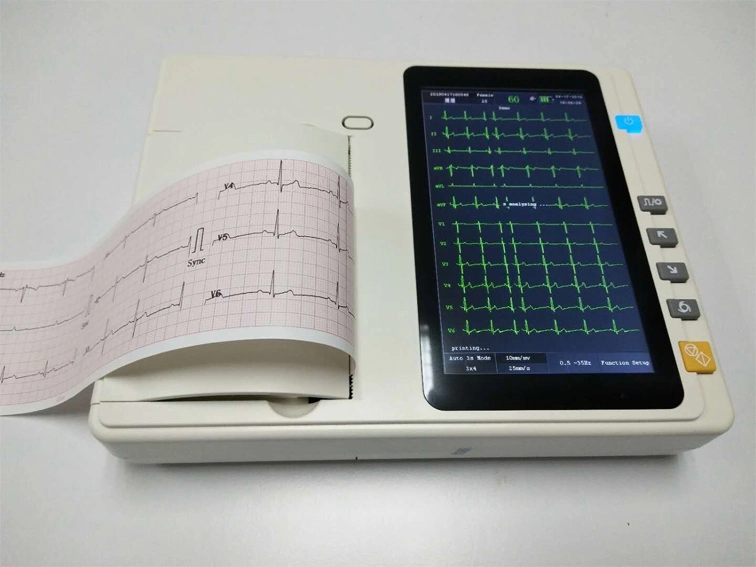 Fabricante de ECG de 3 canales Sol-7031 Electrocardiógrafo portátil máquina de ECG