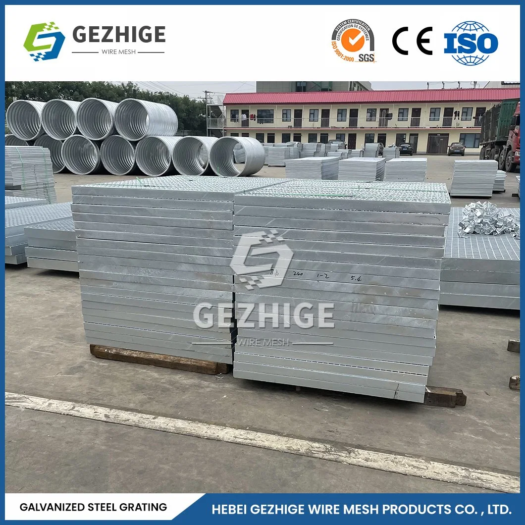 Gezhige Lighting Factory Steel Grating Manufacturing Custom Corrosive Stainless Steel Grating China 75X6 75X10 mm Bearing Bar Galvanised Steel Grid Flooring