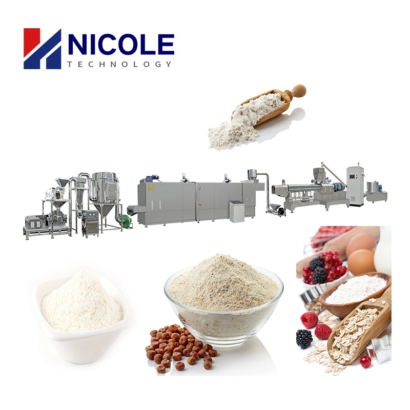 Energy Saving Double-Screw Nutrition Powder Making Machine Instant Rice Food Production Line