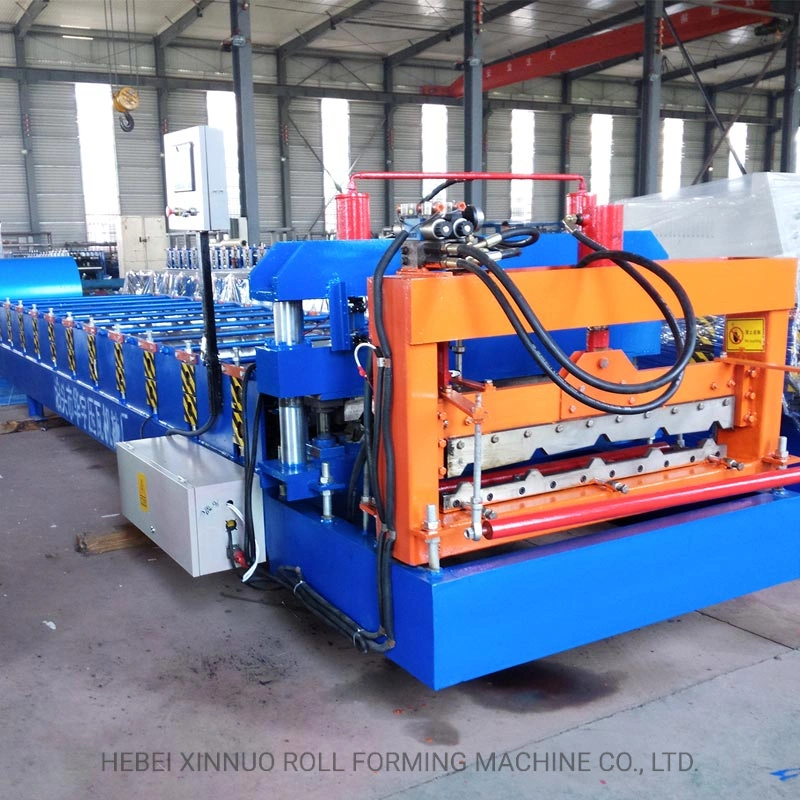 840 Tiles Glazed Roll Forming Machine Hydraulic Press Metal Sheet Roof Tile Making Machinery