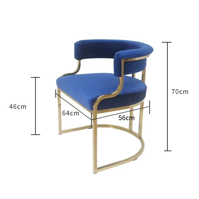 Wholesale/Supplier Factory Custom Cafe Metal Dine Armchair Modern Furniture Restaurant Chair Velvet Fabric Dining Chairs