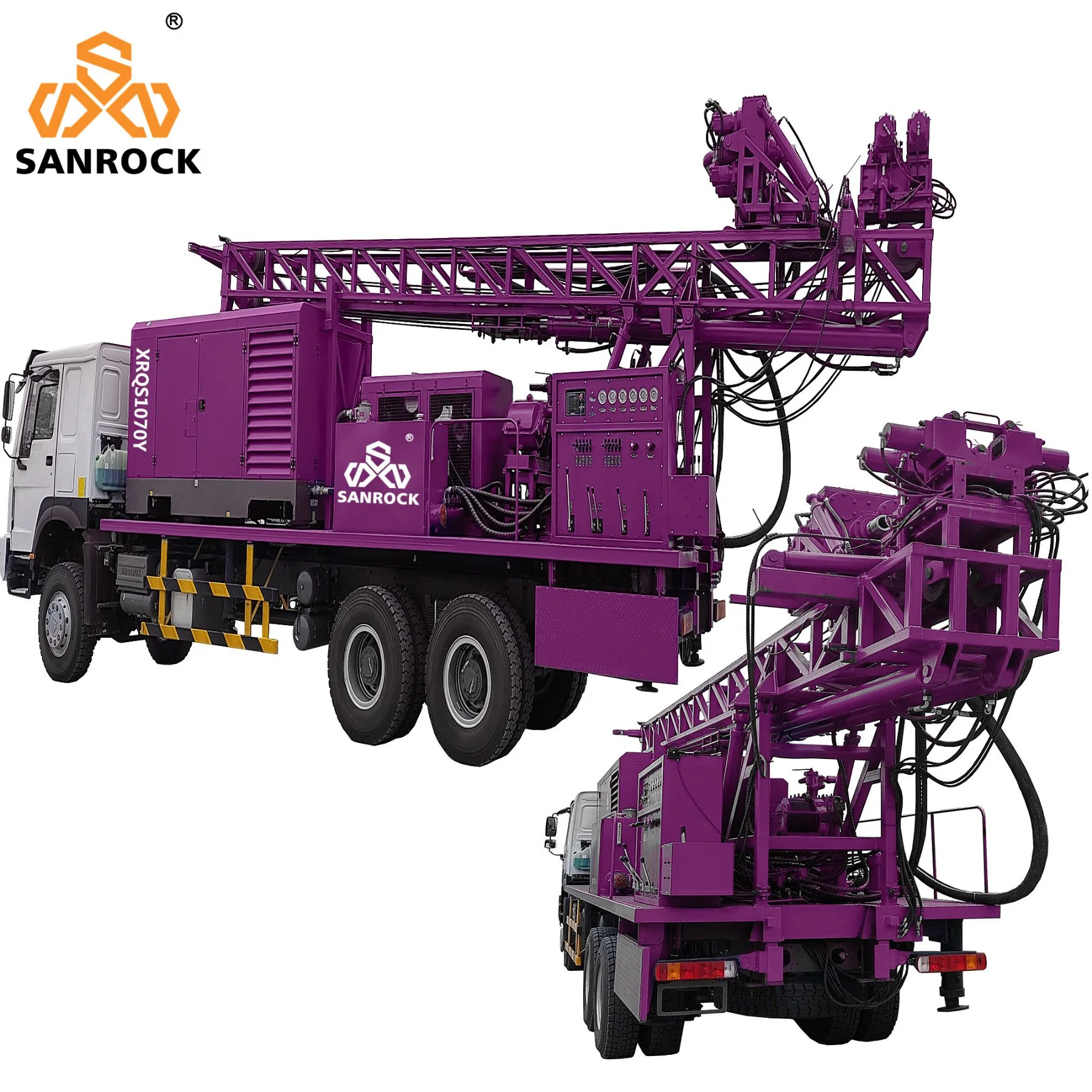 Truck Mounted Water Well Drilling Rig with Compressor Hydraulic Water Well Drilling Equipment