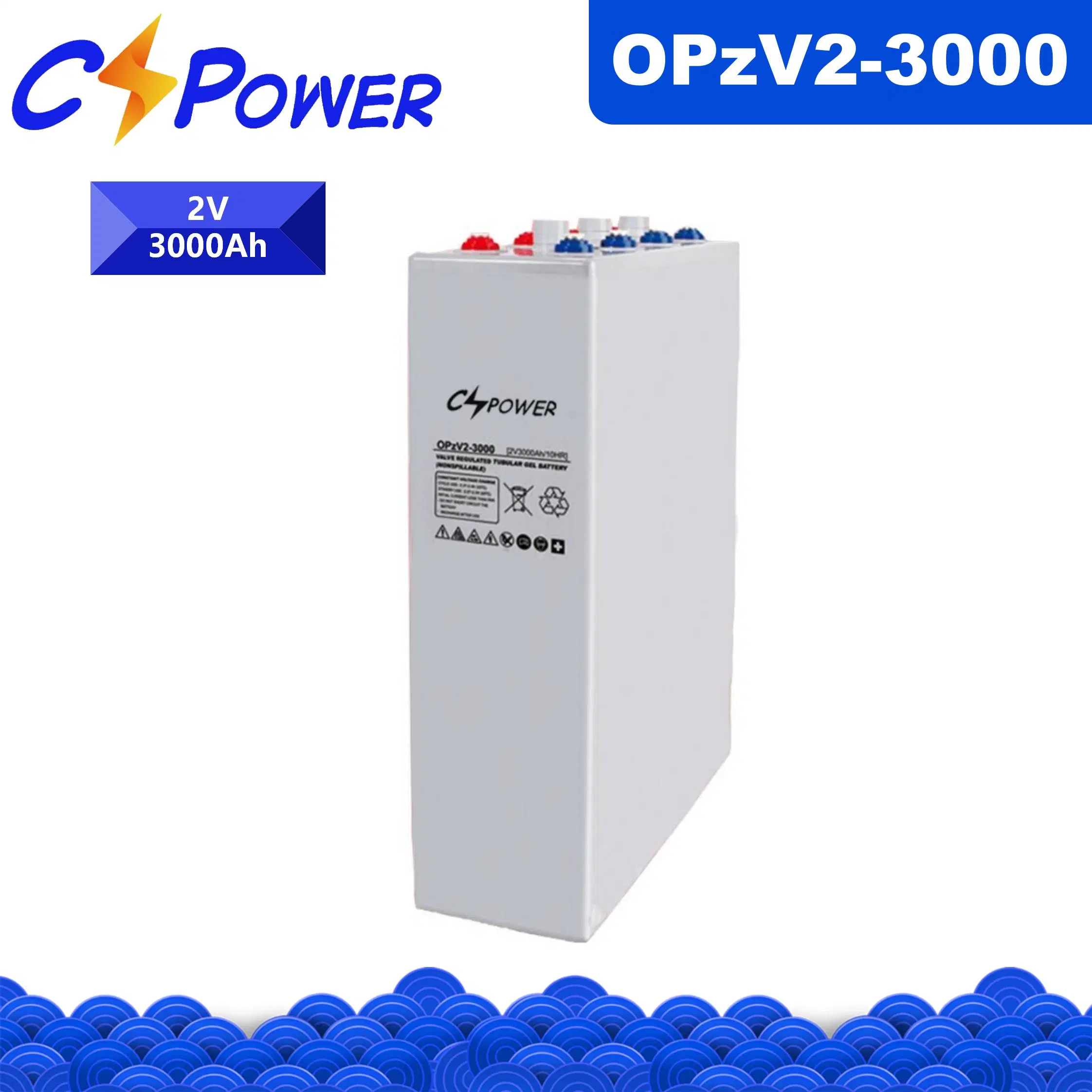 Gel Cspower placa tubular de 2V 3000Ah batería Opzv