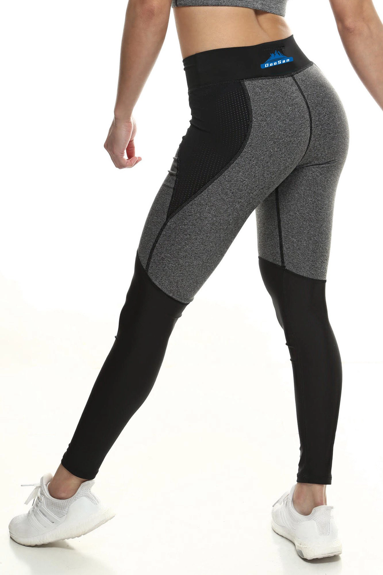 Jeu de Yoga à manchon long Sport striée transparente des vêtements de sports