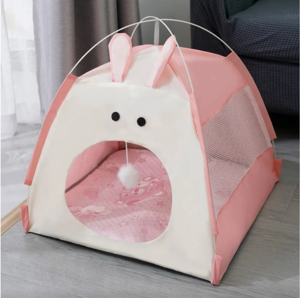 Wholesale/Supplier Cute Pet Tent Portable Semi-Enclosed Outdoor Cat Tent Tunnel Pet Tent House