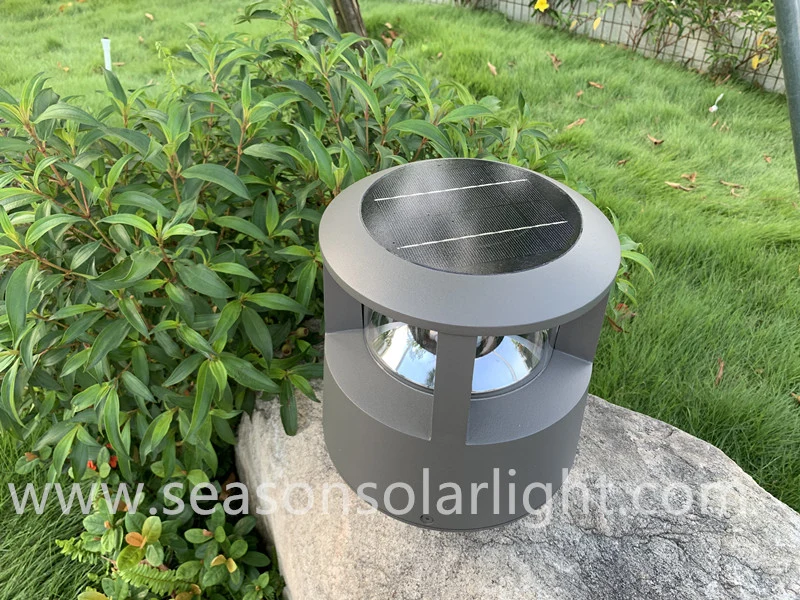 Rechargeable Solar Energy Saving LED Lamp Garden Outdoor Solar Pillar Lamp with LED Light
