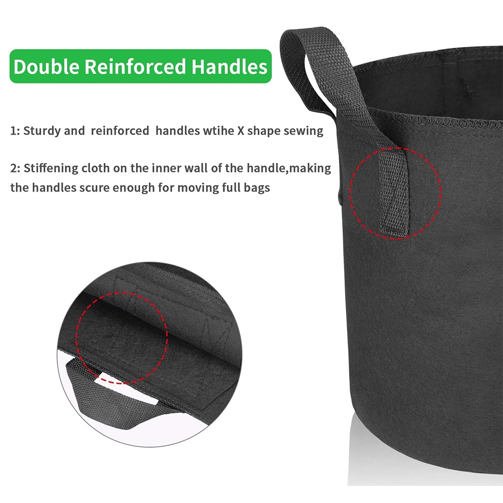 7 Gallon Heavy Duty Fabric Plant Pot Vegetable Potatogrow Bag Gardening Felt Plant Flower Pot Planter Fabric Pots for Balcony