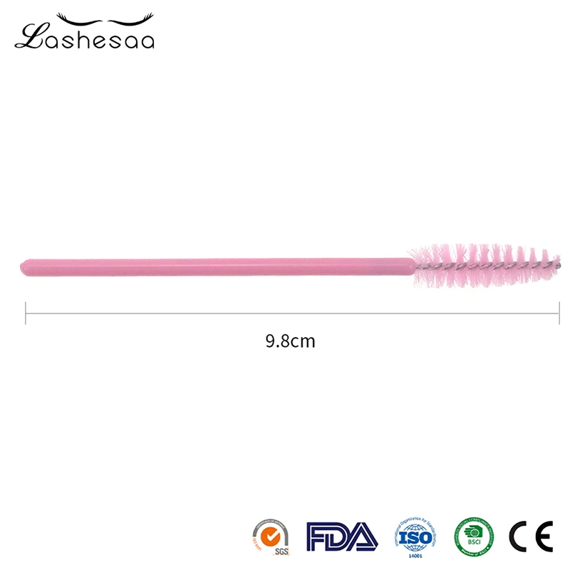 Mengfan Beauty Makeup Brush China Cosmetic Brushes Factory Wholesale/Supplier 50PCS/Bag Nylon White Disposable Eyelash Brushes Mascara Applicator Eyebrow Brush