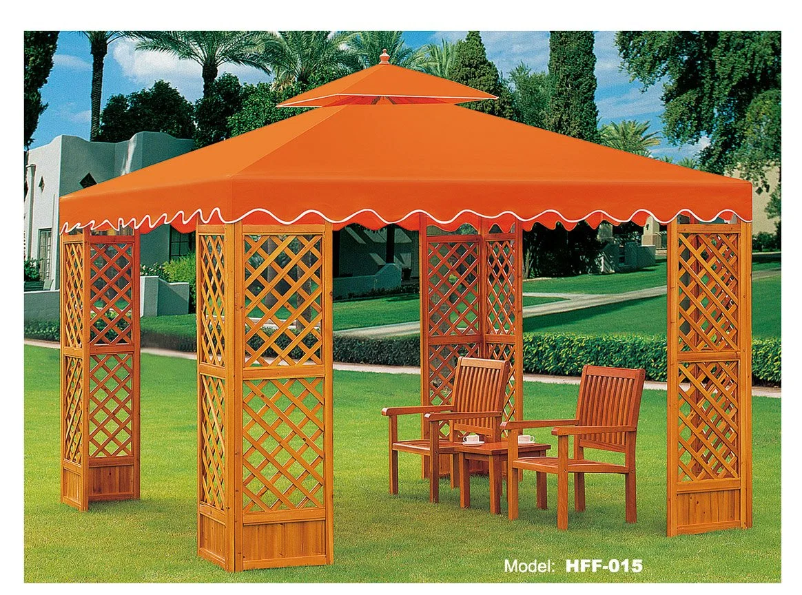 Muebles modernos al aire libre Patio impermeable Jardín aluminio pérgola Gazebo