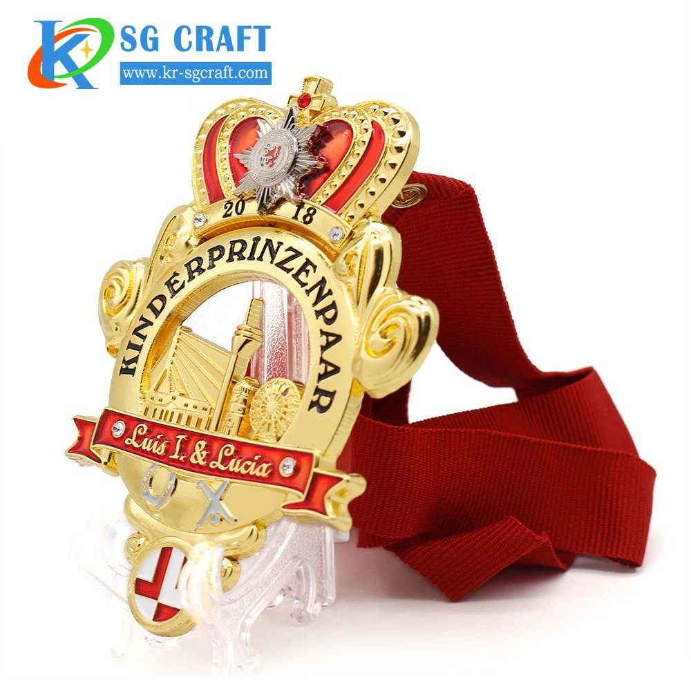 Design Trophy Ribbon Military Marathon Soccer Football Running Taekwondo Karate Sport Blank Sublimation Custom Wooden Zinc Gold Metal Beijing Medal with Ribbon