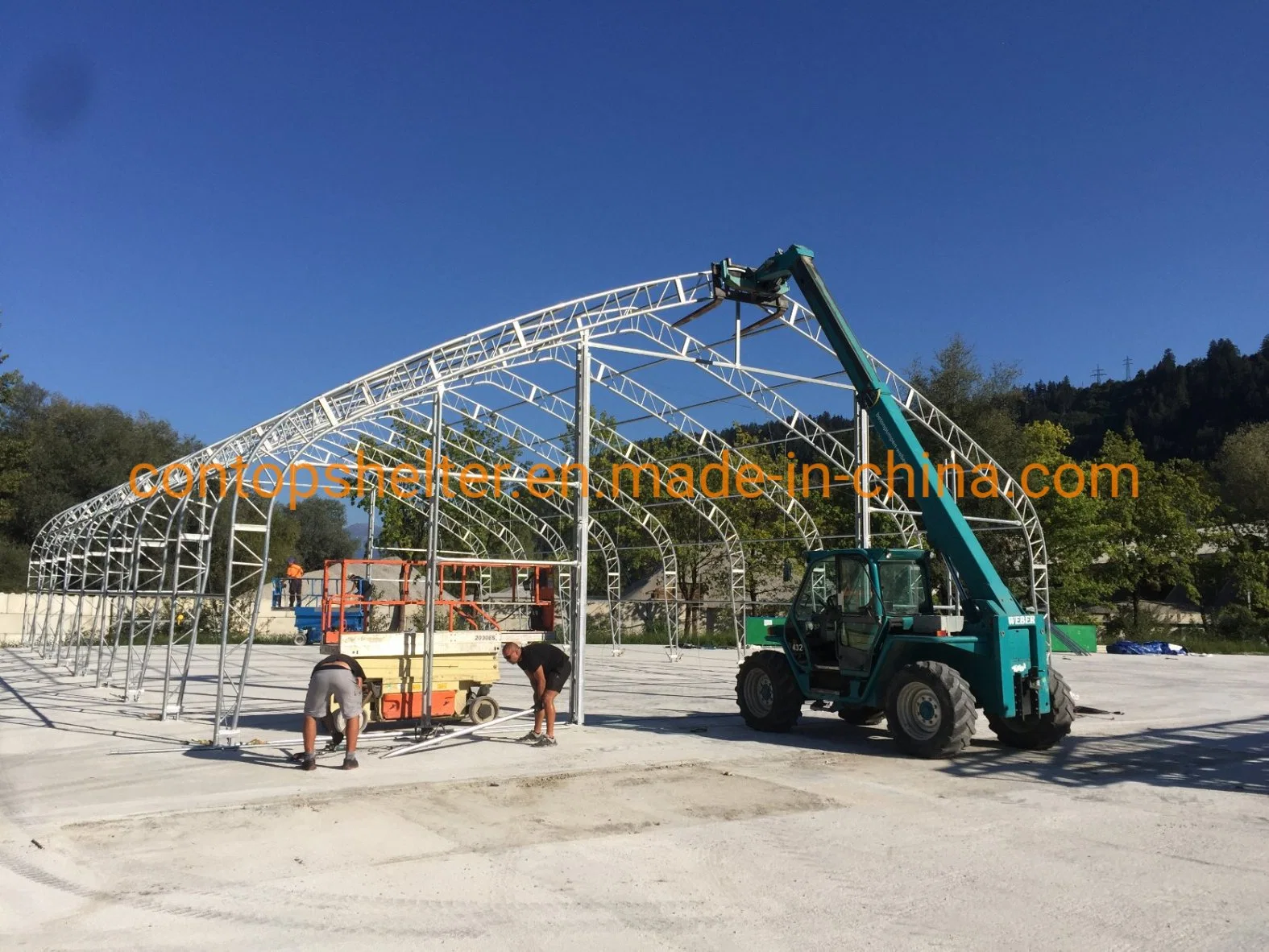 Outdoor Industrial PVC Fabric Storage Tent Warehouse Shelter Prefabricated Building