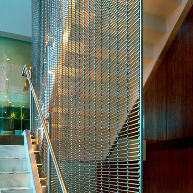 Architectural Woven Wire Mesh Fence/Mesh Fencing for Stairs and Corridor