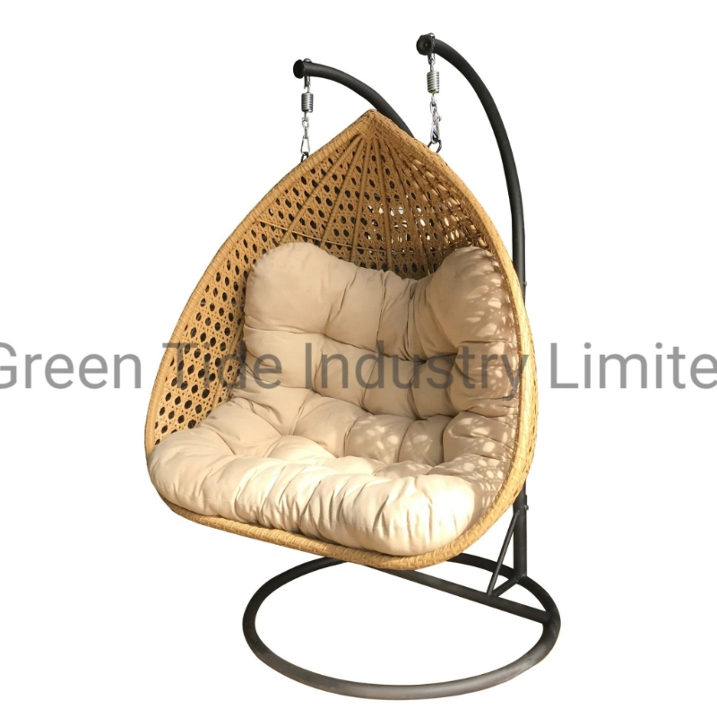 Outdoor Patio Wicker Weave Furniture Hanging Rattan Egg Swing for Garden