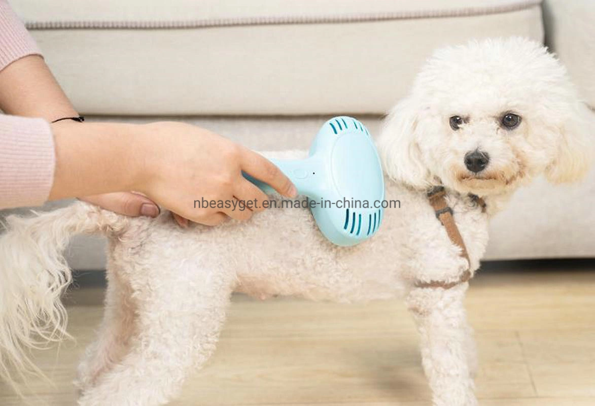 Chien Aspirateur cheveux Enlèvement de cheveux de toilettage d'aspiration appareil fonctionnant sur batterie portable sans fil Les animaux de compagnie peigne Brosse de massage nettoyant12635 ESG