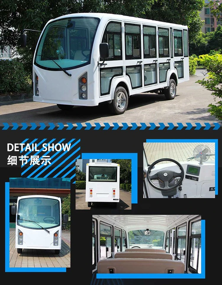 Classic Electric Low Speed Sightseeing Car Shutter Bus on Sale