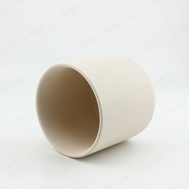 Cream White Ceramic Porcelain Candle Jar for Candle Making