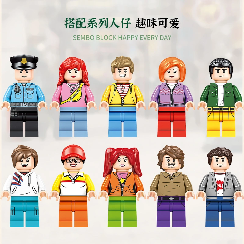 Hong Kong-Style City Street View Selling Shop Children's Educational Toy Building Blocks