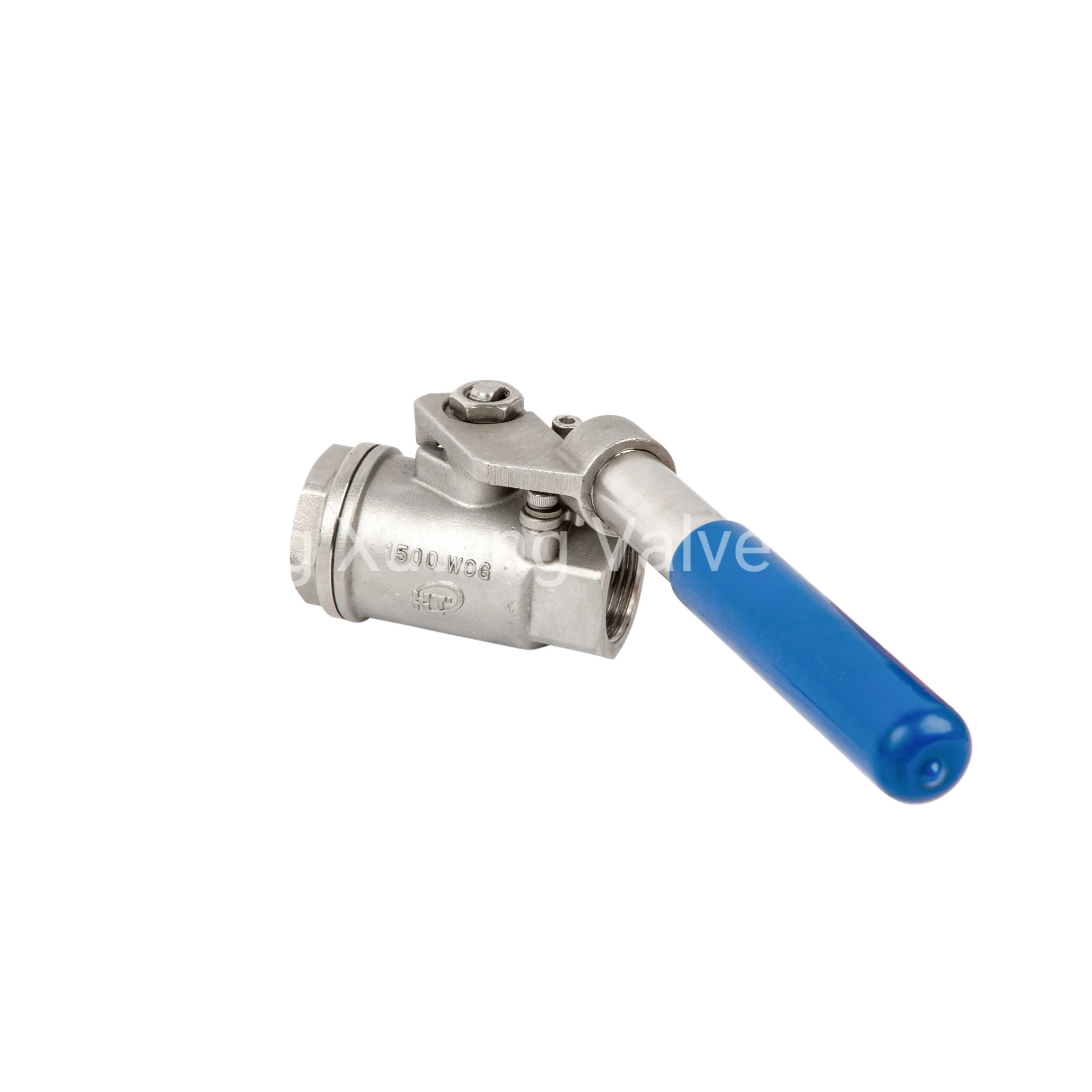 Stainless Steel SS304 Fnpt Thread 2-PC Ball Valve with Spring Return Handle