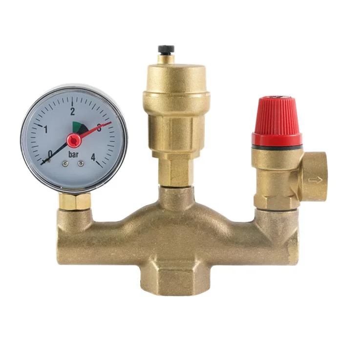 Brass Air Energy Pressure Relief Automatic Boiler Air Vent Safety Valve for Floor Heating